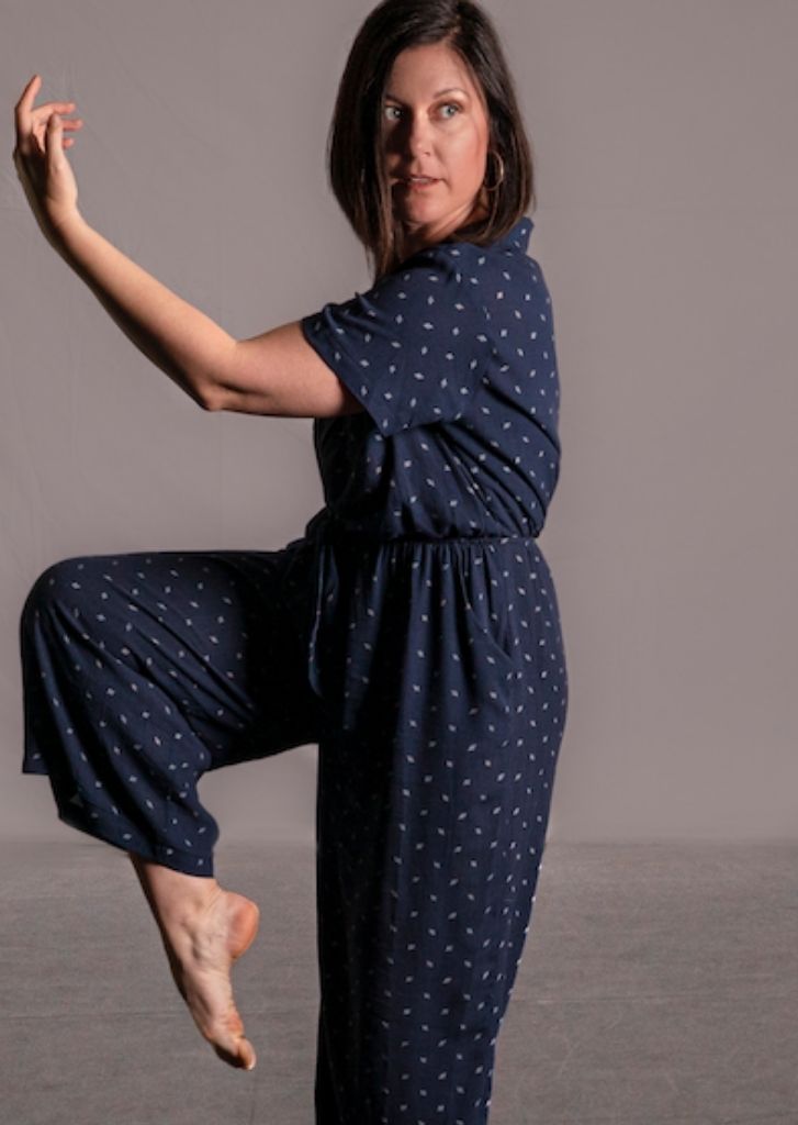 dancer in blue jumper